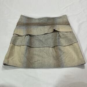 Gunex Ruffle Layers Asymmetrical Wool Blend Made in Italy Mini Skirt Size 6